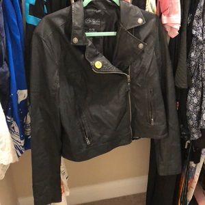 Fax leather jacket